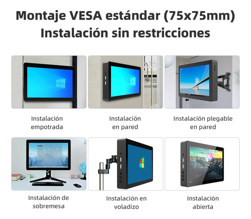 Mini Pc Pantalla Tactil,mini Cpu Portátil,intel N4200,4+64gb,8-inch Pantalla IPS,1280 x 800(720P),4K@30Hz