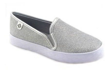 Imagem 3 de 5 de Tênis Dlip Slip On Tecido Metalizado Capodarte 4011416
