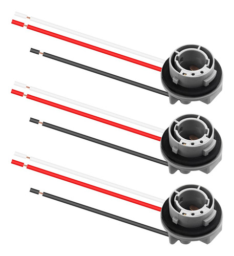 6 Pcs 1157 Bay15d Lámpara Socket Señal Giro Bombilla Enchufe
