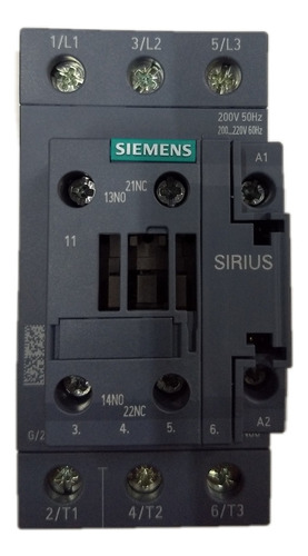 Contactor Siemens Sirius 3rt20361ak60 50a, Bobina 110v