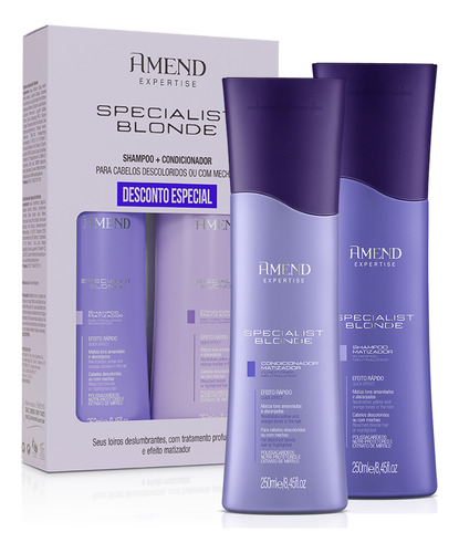 Shampoo E Condicionador Amend Kit Specialist Blond Matizador