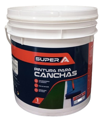 Pintura Para Canchas Y Pisos Deportivos Rojo Cuñete De 4 Gal