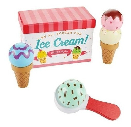 Set Juguete Madera Ice Cream Nieve Carters . Envío Gratis