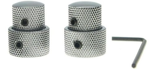 Kaish - Lote De 2 Pomos De Control De Metal Doble Concéntric