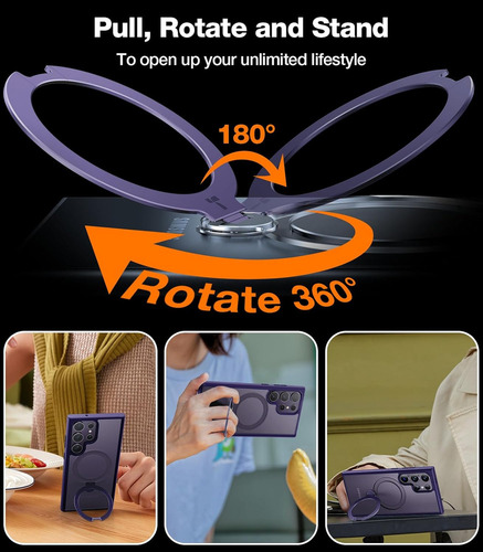 ~ Funda Torras, Para Samsung Galaxy S24 Ultra Con Ring Purp...