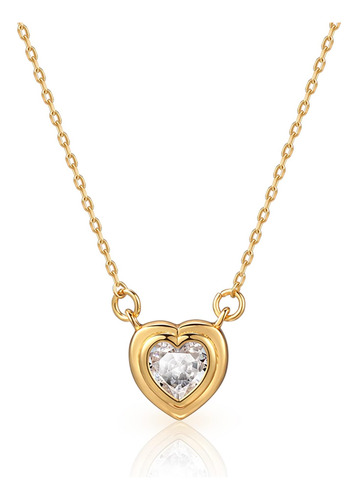 Inzheg Collares Con Colgante De Corazón De Oro Chapado En Or