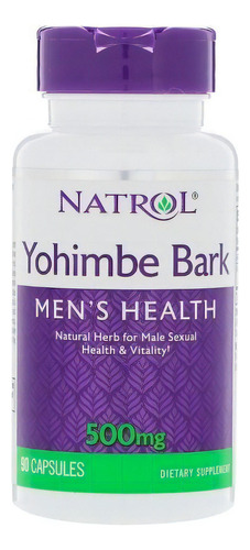 Suplemento en cápsulas Natrol  Yohimbe Bark vitaminas