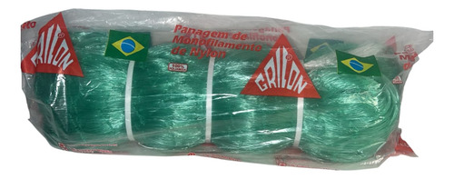 Pano Malha 11,5 (57,5mm) Fio0,55 Alt 3,80mts 100mts Grilon Cor Verde