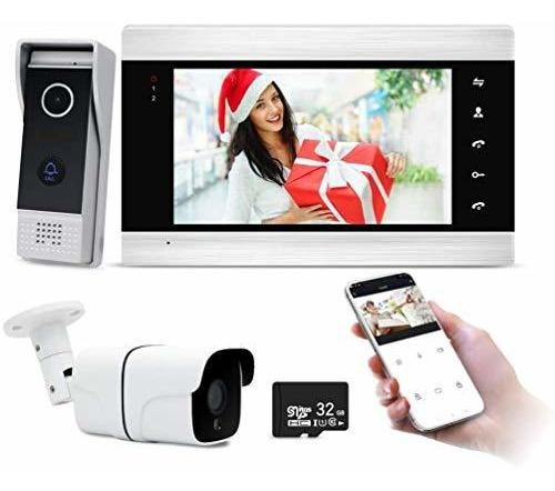 Wifi Smart Ip Doorbell With Camara And Monitor,7 Inch 32gb