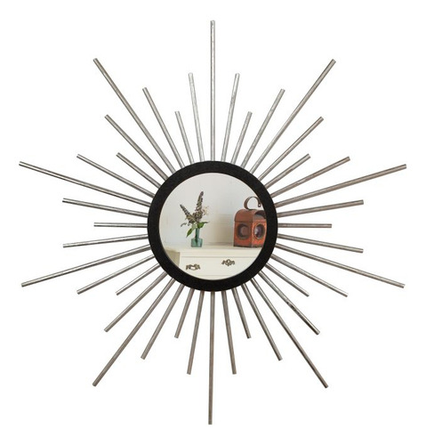 Espelho Decorativo Com Moldura Mini Celestial Prata Moldura Prateado
