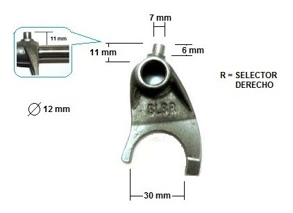 Refacción Kronos 150 Selector Derecho