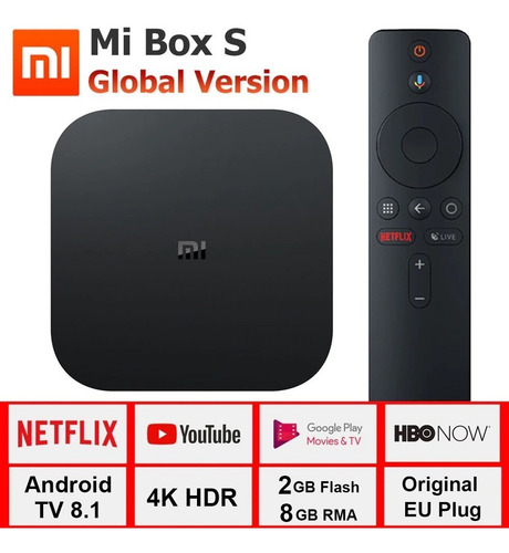 Xiaomi Mi Box S 4k Hdr Android Tv