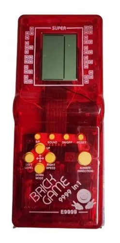 Brick Game 9999 in 1 Mini Console Portátil Retro Vermelho
