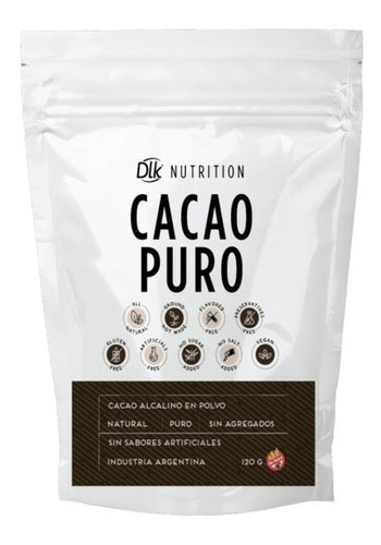 Cacao Puro 120gr Dulkre Nutrition Sin Tacc Vegano Livmarket