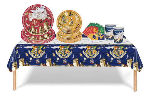 Kit Fiesta Harry Potter Platos Y Vasos Desechables 51pcs