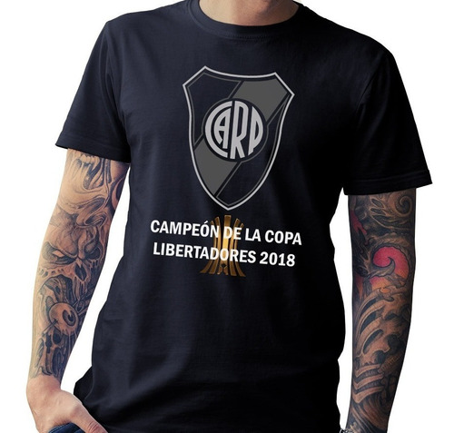 Remera River Campeon Libertadores 2018, El Mejor Algodon