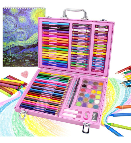 Arts Supplies, Art Set With Wooden Case And A4 Drawing ...