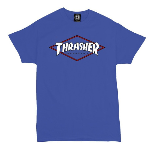 Remera Thrasher Diamond Azul 100% Original Nuevo Modelo !