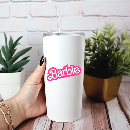 Stickers De Barbie Nombre Personalizado - 20 Unidades