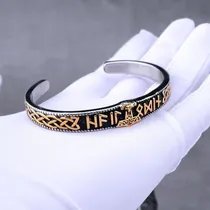 Comprar Brazalete Vikingo Runas Doradas
