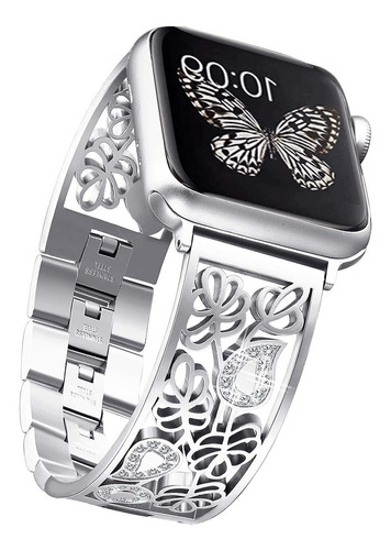 Secbolt - Bandas Talladas Con Flores Para Reloj Apple De 1.6