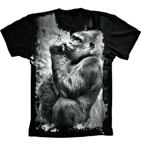 Camiseta Estilosa 3d Fullprint Gorila Gueto