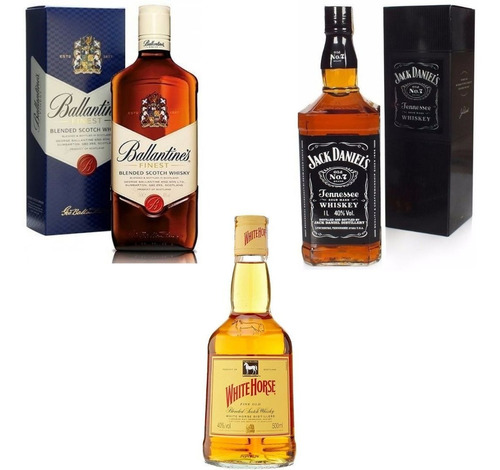 Combo Whisky Ballantine's + White Horse + Jack Daniel's