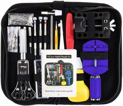 Kit Completo Herramientas Relojeria Para Relojes + Funda