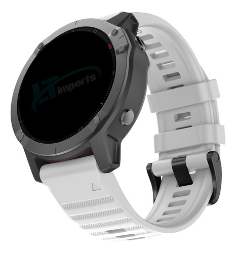 Pulseira Silicone Easyfit26 Para Relógio Fenix 7x Solar 51mm Cor Branco