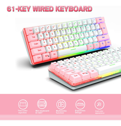 Teclado De Membrana Com Fio, Compacto, Atalhos Multimídia
