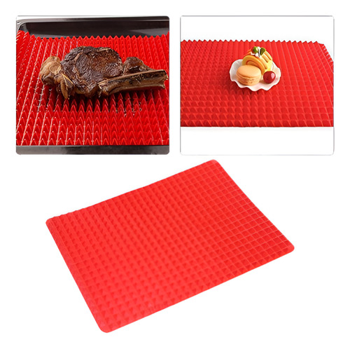 Barbacoa Pirámide Silicona Horno Bandeja Hornear Pan Mat Gra