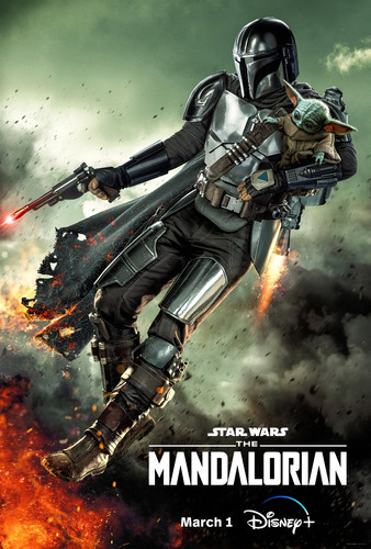 Posters Cine The Mandalorian Star Wars Lona Peliculas 90x60