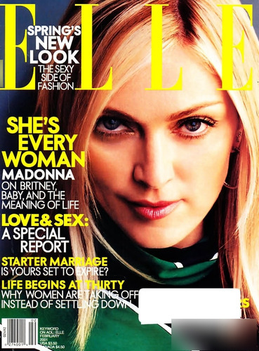 Madonna Revista Elle Magazine Febrero 2001 No. 186 Importada