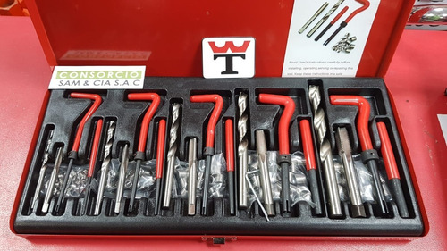 Kit Reparación Roscas 131pcs, Helicoil, M5-m12,maleta Metal