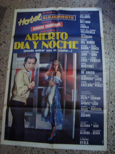 Afiche Cine Hotel Alojamiento Abierto Dia Y Noche Calabro P1