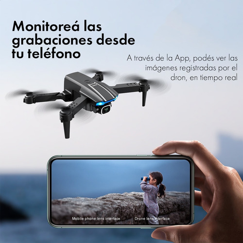 Imagen 2 de 3 de Mini Drone Plegable Con Cámara Full Hd 2.4 Ghz Wifi Batería