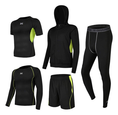 Leglocher Chaqueta Compresion Para Hombre 5 Pieza Correr