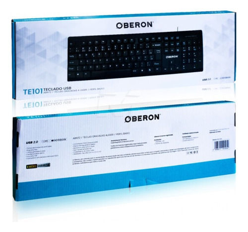 Teclado Com Fio Usb Oberon Teclas Silenciosas Or-te100