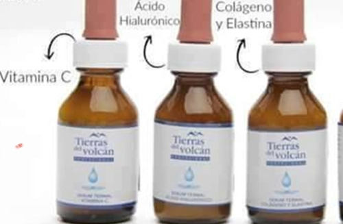 Set Serum Hialuronico Vitamina C Colageno Tierras Del Volcan