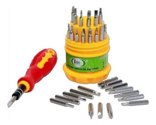 Kit Jogo Chave Fenda Phillips Torx Estojo Precisão 31 Em 1