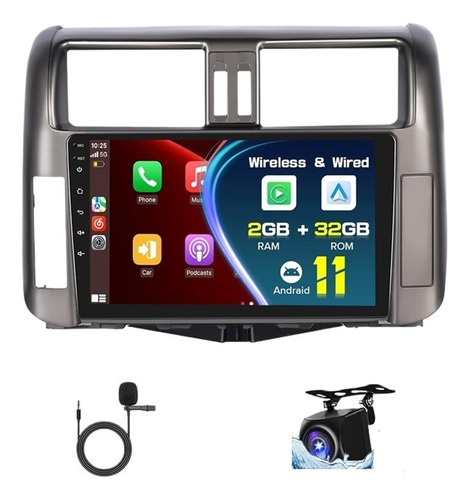 Estereo Para Toyoya Prado 150 2010-2013 Carplay Wifi Android