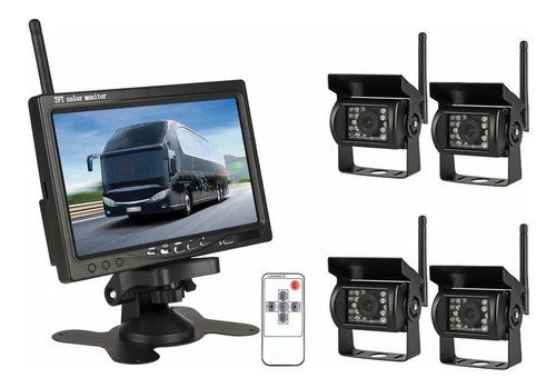 4 Unids Camara Reserva Vehiculo Inalambrico 7  Monitor