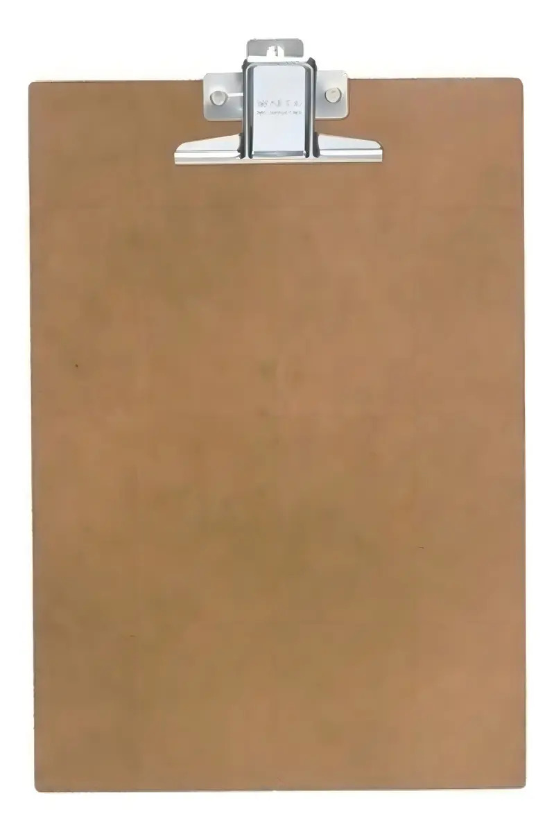 Prancheta A4 MDF VT Commerce Com Prendedor Metal Resistente - Marrom
