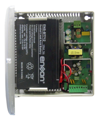 Imagen 1 de 5 de Fuente De Alimentación De 12v Con Batería De Respaldo 7ah