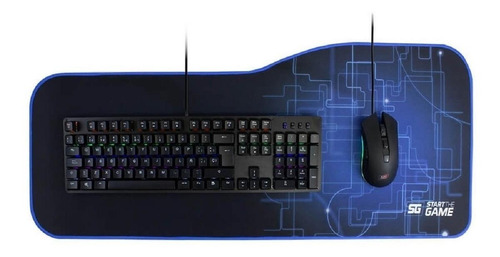 Imagen 2 de 4 de Mouse Pad gamer Vorago MPG-300 de fibra y caucho xl 345mm x 795mm x 5mm negro