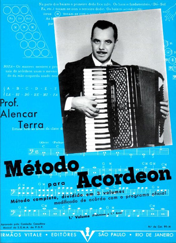 Libro Metodo Para Acordeon De Terra Alencar Irmaos Vitale E