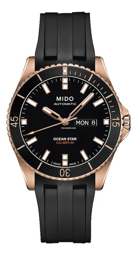 Relogio Mido M0264303705100 Ocean Star Captain Rose Gold