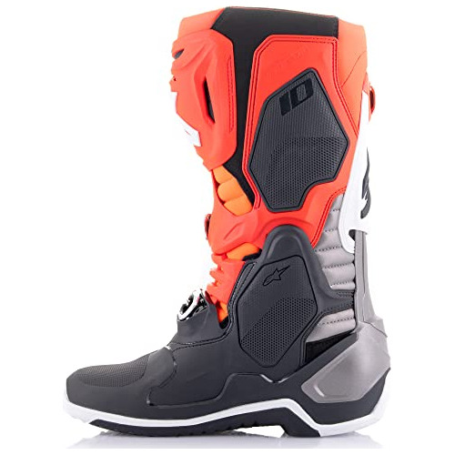 Botas Alpinestars Tech 10-negro-rojo Fluo-naranja Fluo-blanc