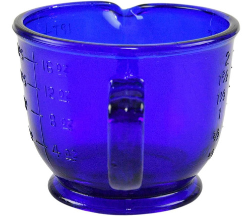 Home-x Taza Medidora Azul Cobalto, Accesorios De Cocina Vint