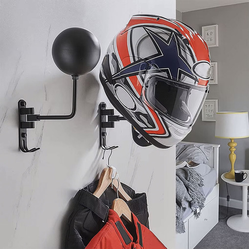 Soporte Para Casco De Motocicleta De Pared Multiusos